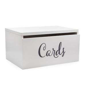 Darware Wooden Wedding Card Box for Reception (White), Decorative Card Receiving Box for Birthdays, Showers, Graduations and More