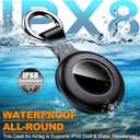 Compatible with Apple Airtag Holder with Keychain,IPX8 Waterproof GPS Cover for Air-Tags Shockproof [Anti-Scratch] Item Finders Case for Pets,Bags,Kids,Luggage,Keys-4*Black