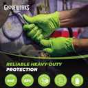 GLOVEWORKS HD Green Gloves, 8 Mil Nitrile Disposable Heavy Duty Raised Diamond Grip Mechanic Glove, Bulk Purchasing Options