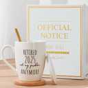 2 x AW BRIDAL Retirement Gift for Woman Man Funny Coffee Mug Decoration, Best Retirement Gifts for Women Men 2025, Retired Gifts for Coworker Friend Teacher Boss Sister Mom Wife Not My Problem Anymore 1PC