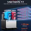 VEVOR Slushie Machine, 6L/1.6Gal x 2 Tank Commercial Slushy Maker, Frozen Drink Maker with Self-Cleaning, Margarita Machine for Restaurants Bars Party for Slushie, Margaritas, Milkshake & More