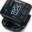 Beurer BC54 Wrist Blood Pressure Monitor with Bluetooth, Irregular Heartbeat Detector, Risk Indicator, Accurate Large Display, and Travel Case, Wrist Cuff up to 120 Memory Sets