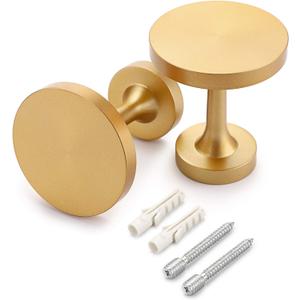 Sumnacon 2 Pcs Decorative Curtain Holdbacks - Wall Mounted Drapery Tieback Hooks with Screws, Vintage Metal Curtain Tassel Holders for Home Decor, Golden