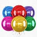6Pcs Colorful Round Foil Balloons,Giant 4D Round Ball Balloon,22 Inch Large Balloons for Birthday Wedding Baby Shower Anniversary Engagement Party Decorations