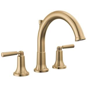 Delta Saylor Roman Tub Faucet, Brushed Gold Deck Mount Bathtub Faucet, Champagne Bronze T2735-CZ (Valve Not Included)