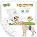 Dog Diaper Liners for Male and Female Dogs, 150ct, Super Absorbent Disposable Dog Diapers Booster Pads fit Most Pet Belly Bands and Wraps (Regular) Small