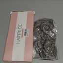 CJL HAIR 2PCS Messy Bun Hair Pieces Wavy Curly Synthetic Updo Chignon Fake Scrunchies Ponytail Extension for Women Ash Grey