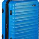 Amazon Basics 26" Hardside Medium Checked Luggage, Expandable For Up to 15% More Space, With Scratch-Resistant Surface, Four Multi-directional Wheels, Light Blue