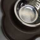 Loving Pets Bone Shaped Flex Diner for Dogs, Chocolate, Small