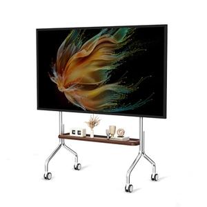 Mobile TV Cart Easel Rolling TV Stand for 32 to 75 Inch LCD LED OLED Flat Panel Screens, Stainless Steel Portable Floor TV Stand with Locking Wheels Hold Up to 110 Lbs Max VESA 600x400mm