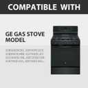 WB31X24738 Aluminum Replacement for GE Appliance Gas Range, 9 ×19.5 inch Griddle,Nonstick Coated Grill, No Pre-seasoning Required,Griddle for GE Gas Stove Top Center Parts