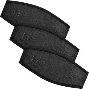 3 Pieces Neoprene Mask Strap Cover Neoprene Diving Mask Straps Hair Protector Wrap for Dive and Snorkel Masks Water Sports (Black)