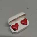 Yoidesu Earbuds Stylish Heart Shaped, Cute Creative Red Heart Bluetooth Earbuds with Charging Case, Noise Cancelling HiFi Stereo BT Earphones, Gifts for Girls Friends