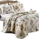 Flying Birds Printing Queen Comforter Coverlet Sets 3 Piece, Comfy Cotton Home Collections Bedspread Quilt Bedding Sets