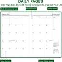 2026 Daily & Monthly Planner - 2026 Daily Planner One Page Per Day from January 2026 to December 2026, 5.8" x 8.3" Hourly Appointment Book Perfect Organizer Daily Life, Fabric Cover, Green