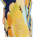 Eddoyee Women Long Print Swimwear Cover Up Sexy V Neck Side Split Beach Caftans Lounge Dresses