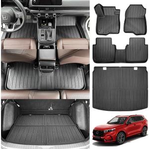 Floor Mat Fit for 2023-2024 2025 Honda CRV Hybrid Accessories, Cargo Mat Trunk Mat Floor Liner for Honda CR-V Accessories(Fit Upper Deck, Cargo Mat+Floor Mat)