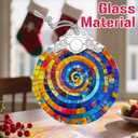 Stained Glass Ornament, Christmas Ornament, Hanging Ornaments for Home Decor & Christmas Tree Ornaments  Exquisite Holiday Decor, Xmas Gifts & Holiday Present - Rainbow Spiral