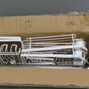 Shower Caddy Tension Pole Corner - Stainless Steel Bathroom Organizer White Tension Rod Shower Shelves for Tub(22-114.2inch), Renter Friendly