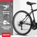 Huffy Stone Mountain Mens 26 Inch Mountain Bike, Matte Black Frame, 21-Speed Shimano Twist Shifting, Front Suspension, Comfort Saddle | 20"/ 24"/ 26" Sizes, 6-21 Speeds, Dual Suspension