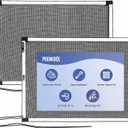 PROWORX Adjustable Window Screens Expandable, 2 Pack 20" H x 28"-54" W Horizontal and Vertical Adjustable, Durable Replacement Screens for House Windows, Aluminum Frame with Repair Tape, Safety Rope