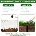 10.6" H White Garden Edging Borders, 10Pcs Plastic Garden Landscape Edging, 7.2Ft Interlocking Decorative Garden Fences Edging, Lawn Edge Flower Bed Border for DIY Patio Walkways Yard