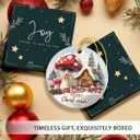 4 x Christmas Ornaments 2025 - Cute Mushroom Christmas Ornaments for Tree Car Decor, Gifts for Mushroom Lovers, Gift Exchange Ideas, Nature Lover Gifts for Forest Enthusiasts