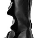 sexytag Women's Platform Slouchy Fold Over Boots Mid Calf Block Heel Round Toe Western Pull on Fashion Boot 10