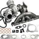 K03 Turbocharger Kit with Gasket & Wastegate Actuator - Replaces 06H145702S/06H145702L - Compatible with Audi A4/A5/A6/Allroad/Q5 2.0L TFSI