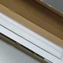 Cordless Faux Wood Blinds 26" W x 36" H, 2 Inch Slat Horizontal Windows Blinds with Crown Valance, Room Darkening, White Blinds for Home Interiors.