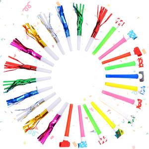 24 Pcs Party Blowers for Kids and Adults, Glitter Party Noise Makers and Tassels Blowout Set, Noise Makers Party Favors, Birthday Party Horns, Party Blowers Noisemakers