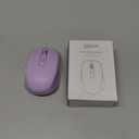 PEIOUS Wireless Mouse Jiggler - LED Wireless Mice with Build-in Mouse Mover, Rechargeable Moving Mouse for Laptop with Undetectable Random Movement Keeps Computers Awake - Purple