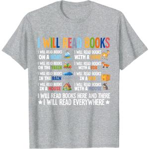 I Will Read Books On A Boat Fun Reading Lover Design T-Shirt, XL TG