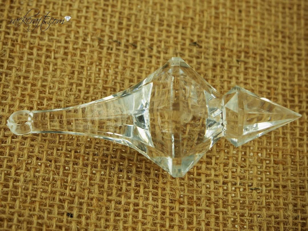 Premium Acrylic Hanging Crystals Diamonds Gem Icicles Drops Chandeliers Wedding (8 (7-Count))