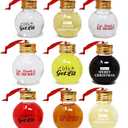 Joiedomi 9 Pcs Christmas Boozeball Ornaments Set, Xmas 1.7 oz Clear Fillable Ball, Tree Hanging Decorations for Christmas Holiday Indoor and Outdoor Decorations