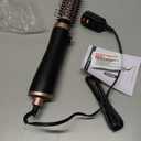 Hair Dryer Brush, 3-in-1 Rotating Round Hot Air Spin Brush Set with 2 Brushes (2" & 1.5"), Negative Ionic Blow Volumizer, 2 Detachable Auto-Rotating Curling Brush, Blow Dryer Brush,Dry as You Style (Black)