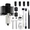 Hotend Kit for Bambu Lab P1P/P1S, 3D Printer Hot End Replacement with Hardened Steel Nozzle 0.4mm, High Speed & Temperature Extruder Heating Block Hot End for Bambu Lab P1 Series 3D Printers