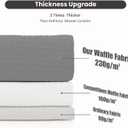 Inhousolu Extra Long No Hook Shower Curtain with Snap in Fabric Liner Set Waffle Weave 230GSM Weighted Hem, Waterproof & Washable Bathroom Curtain Spa Luxury with Mesh Top Window 72" W x 84" L Grey