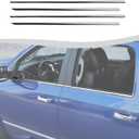 Stainless Steel Outer Window Sill Molding Cover 4Pcs Compatible with 2010-2017 Dodge RAM 1500 2500 3500 Exterior Accessoriesr(Chrome)