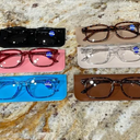 Better Life Seize the day box of Pack of 6 fashionable reading glasses +1.25 (Blue light filter, Case With Each Pair, Black, Blue, Red, Clear, 2 Tortoise Shell, Cleaning Cloth Included)