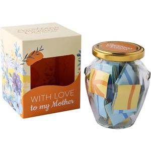 With Love to my Mother Jar - Best Gift for Mom, Mother, Grandmother, Meemaw - Kind Notes in a Jar, Message in a Bottle Gift for Birthday, Christmas or Mother's Day