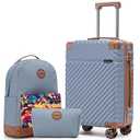 Cosbarn Carry On Luggage 22x14x9 Airline Approved,3 Piece Luggage Set
