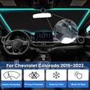 Windshield Sunshade for 2015-2022 Chevy Colorado Chevrolet Colorado | Car Front Window SunShade with 240T Sun Visor Protector Blocks UV Rays Heat Sun Shield Accessories