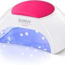 SUNUV SUN2C 48W UV Light for Nails, UV LED Nail Lamp with 4 Timer Settings, Curing Lights Compatible with All Gel Polish Rose