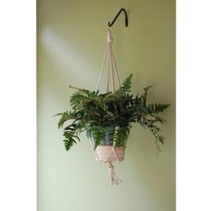 Primitive Planters 2176 36" Macrame Plant Hanger, White