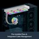 ARCTIC Liquid Freezer III Pro 420 A-RGB (White) - AIO CPU Cooler, 3 x 140 mm Water Cooling, 38 mm Radiator, PWM Pump, VRM Fan, AMD AM5/AM4, Intel LGA1851/1770 Contact Frame - White