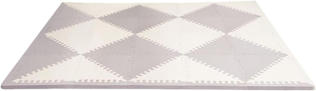 Skip Hop Baby Play Mat, Interlocking Foam Floor Tiles, 70" x 56", Playspot, Grey/Cream