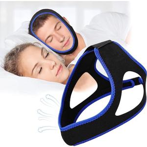Chin Strap for Sleeping,Anti Snoring Chin Strap for CPAP Users,Adjustable and Breathable Chin Strap-Keep Mouth Closed for Effectively Reduce Snoring,Don't Fade,Skin-Friendly Comfortable Sleeping