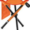Foldable Tripod 13.4'' Stool - Ultra Portable Seat, Best for Youth+Pocket - 1 lb Camping Stool, 3 Legged Strong Steel Stool, Height: 13.4 inches , Orange