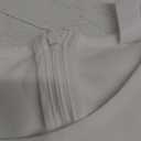 FANDEE Women's Wear to Work Midi Dress Business Church Ruffle Flared Short Sleeve Cocktail Crew Neck Pencil Dress, White, 2XL